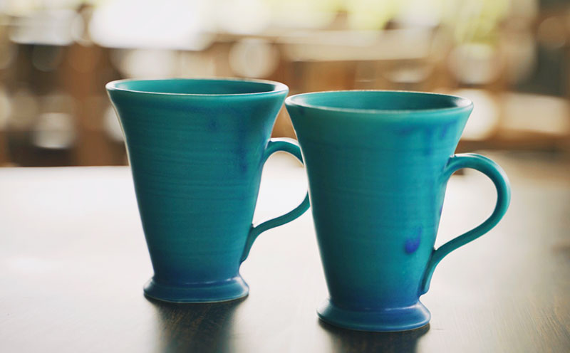 琉球焼 青風窯】海彩（うみいろ）ゴブレット 2個セット 詳細ページ